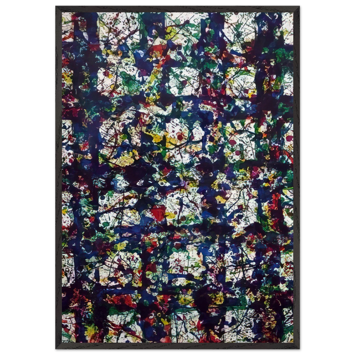 Untitled SF 236 - Sam Francis 70x100 cm / 28x40 inches Framed Art Print – Black Wooden Frame