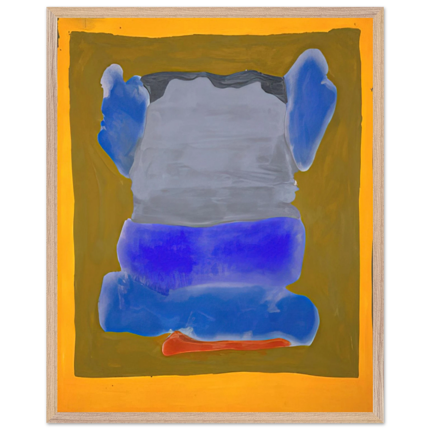 Helen Frankenthaler - Buddha s Court - 1964 Wall art - A3 (29.7 x 42 cm) - Premium Wooden Framed Poster With Fine Art Paper-canvas - Wood frame