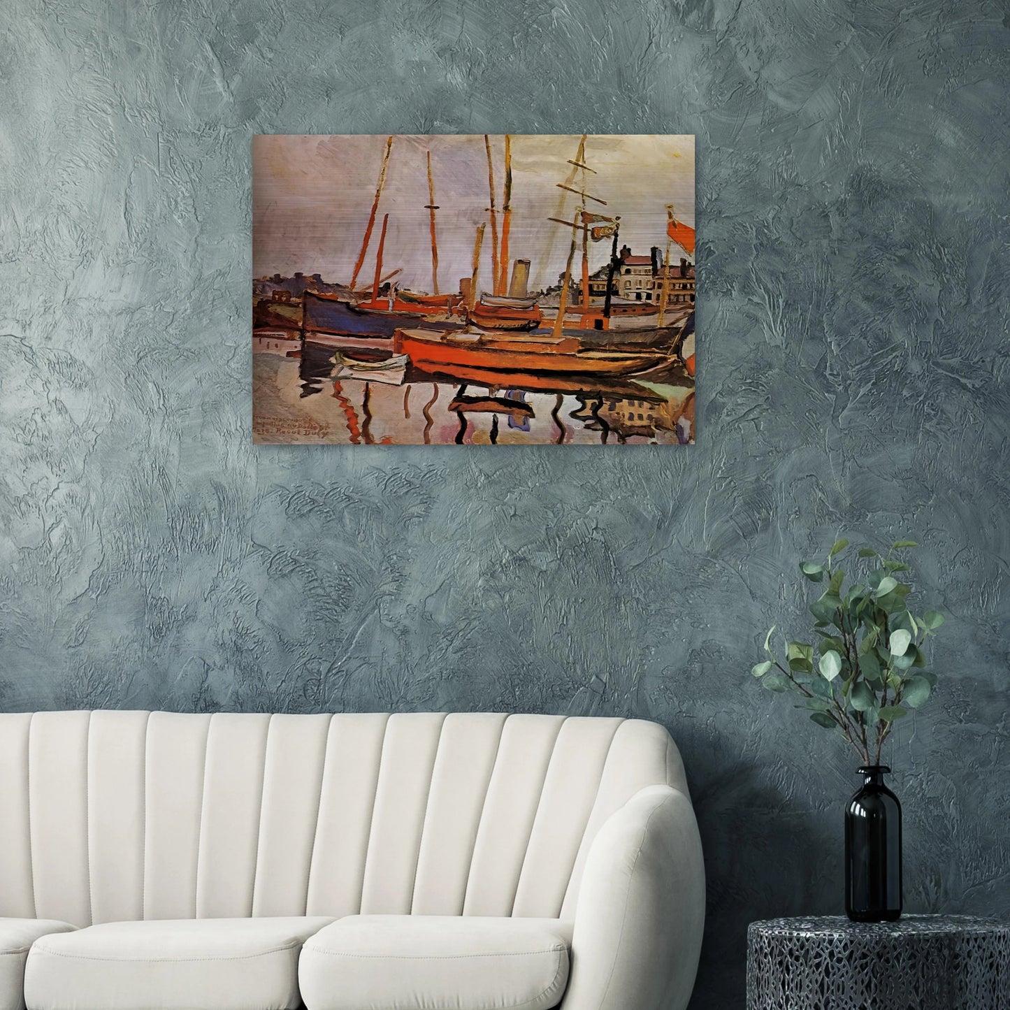 THE PORT OF LE HAVRE 1906 - Raoul Dufy Brushed Aluminum Print - 70x100 cm / 28x40 inches | Raoul Dufy Aluminum Print | Raoul Dufy Prints