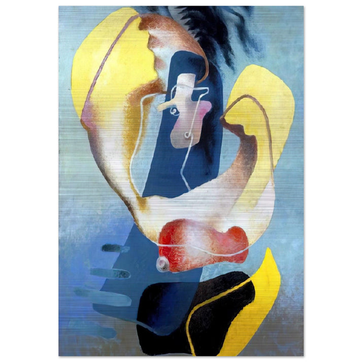 THE FIGURE IN SPACE 1937 - Enrico Prampolini Brushed Aluminum Print - 70x100 cm / 28x40 inches | Enrico Prampolini Aluminum Print | Enrico Prampolini Prints