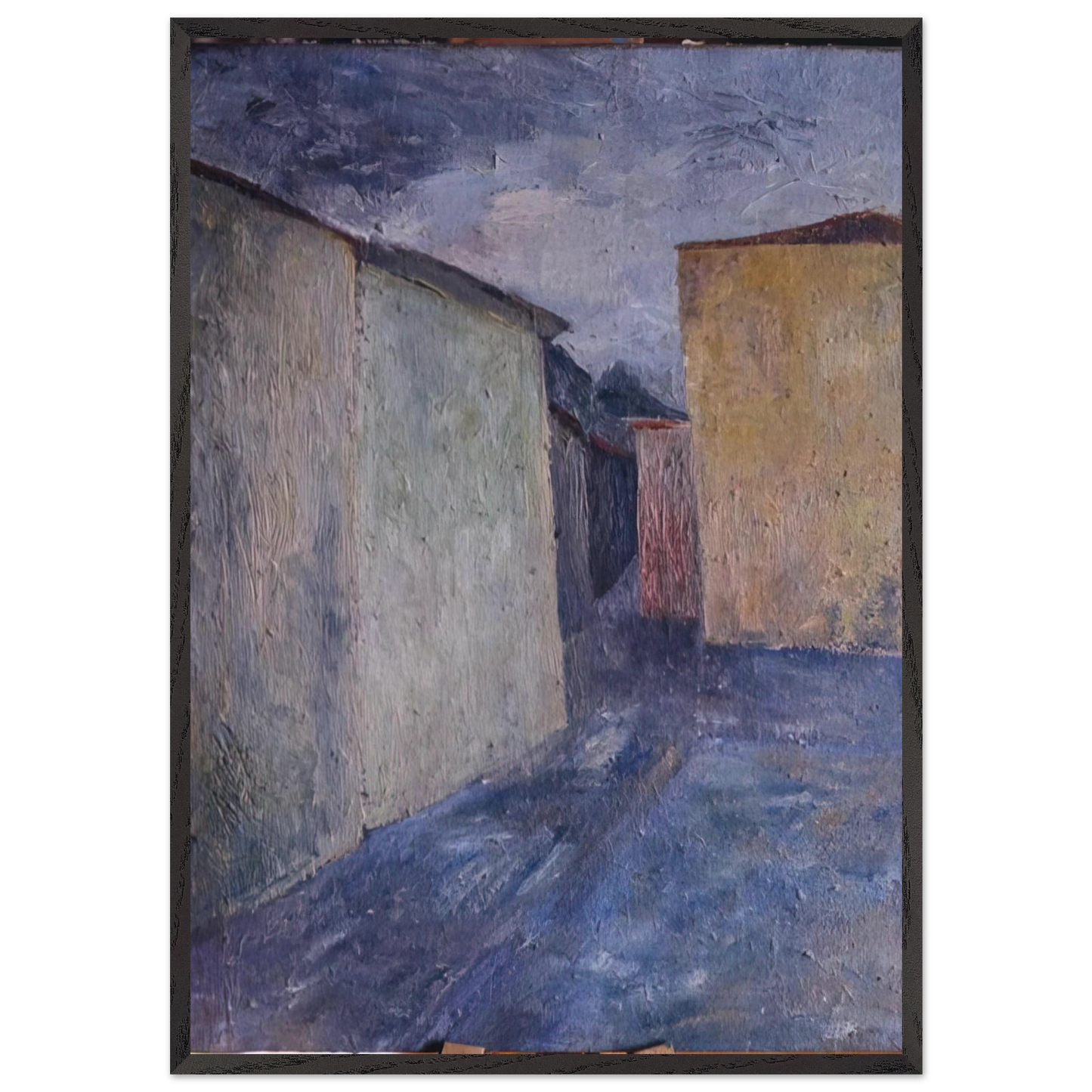 Upper Piazza - 1947 - Alberto Burri 70x100 cm / 28x40 inches Framed Art Print – Black Wooden Frame