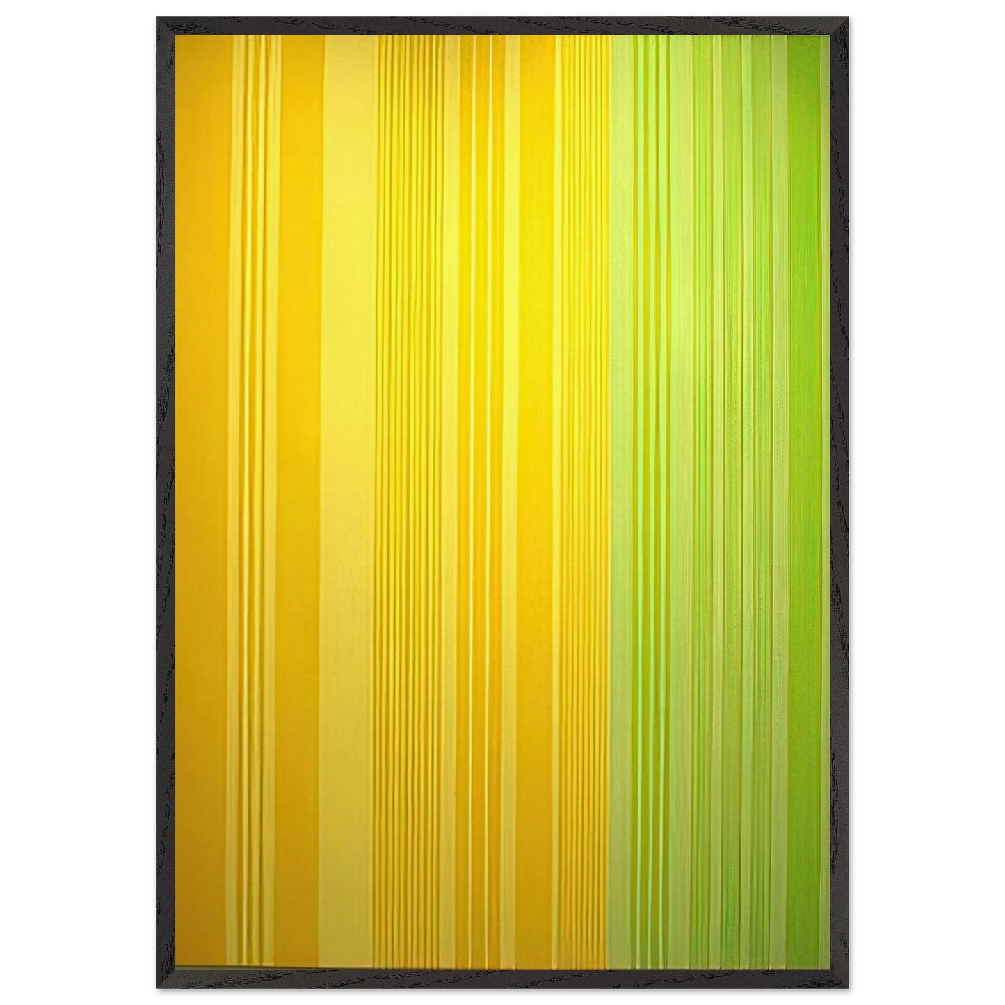 Lime-Lemon - 1970 - Gene Davis 70x100 cm / 28x40 inches Framed Art Print – Black Wooden Frame