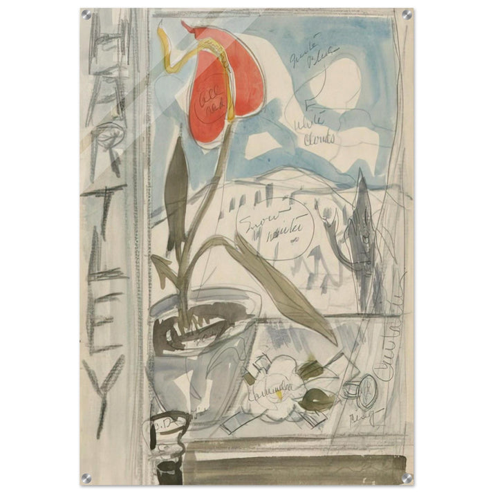 Study for Poster Portrait Marsden Hartley - 1924 - Charles Demuth Acrylic Print - 70x100 cm / 28x40″ inches | Charles Demuth Wall Art | Charles Demuth Prints