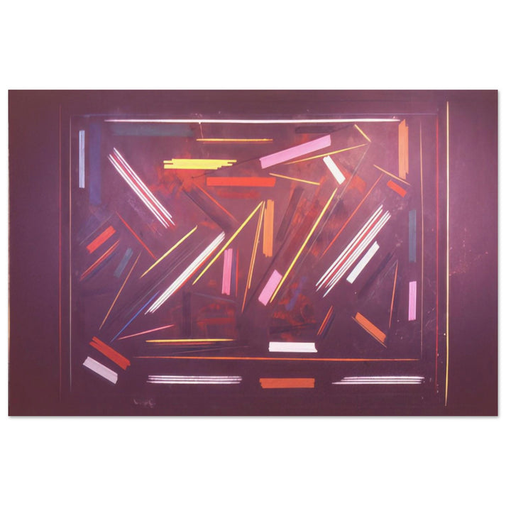 Brown Line Painting - 1968 - Ronnie Landfield Art Prints - 100x150 cm / 40x60″ inches | Ronnie Landfield Poster | Ronnie Landfield Prints