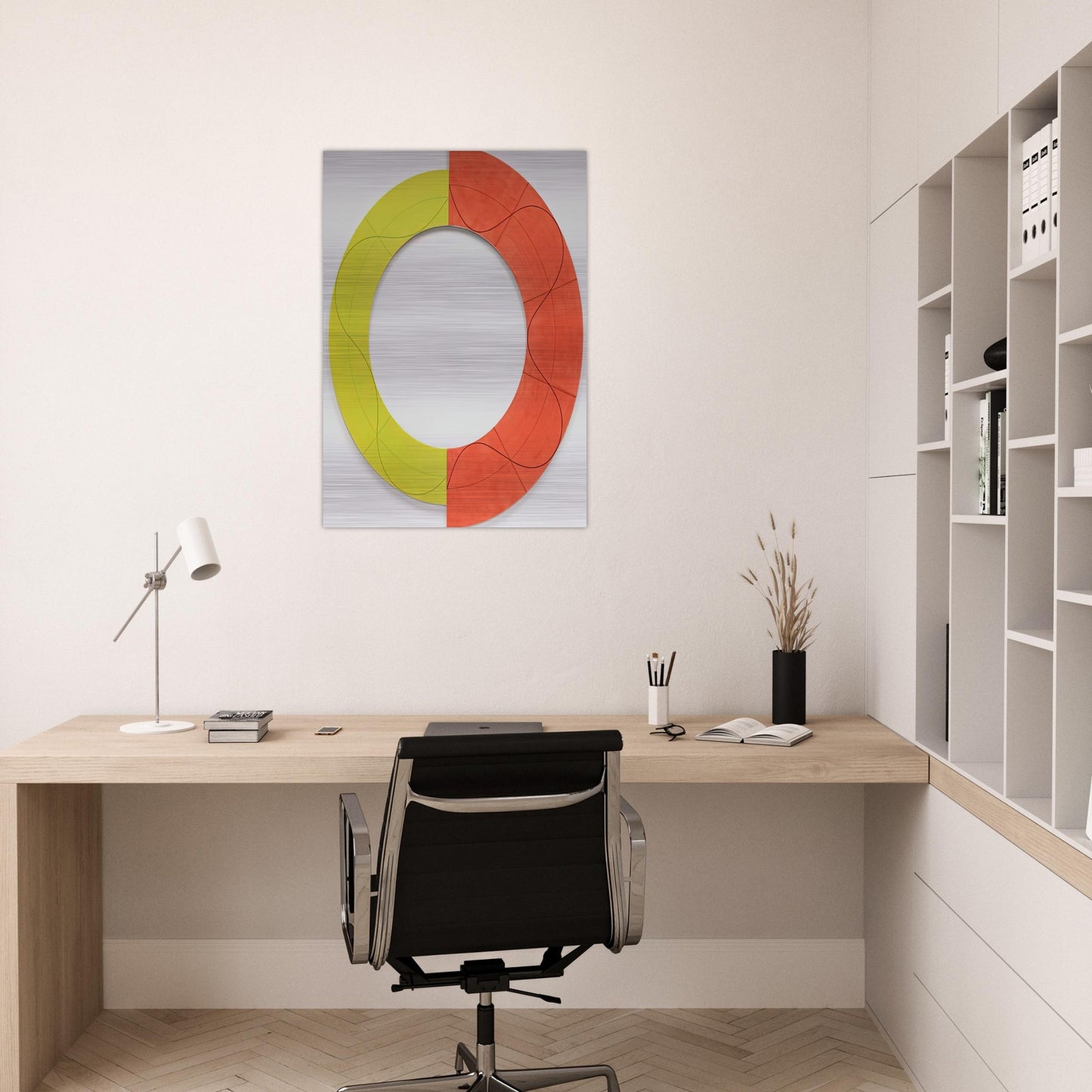 SPLIT RING IMAGE 1 2009 - Robert Mangold Brushed Aluminum Print - 70x100 cm / 28x40 inches | Robert Mangold Aluminum Print | Robert Mangold Prints