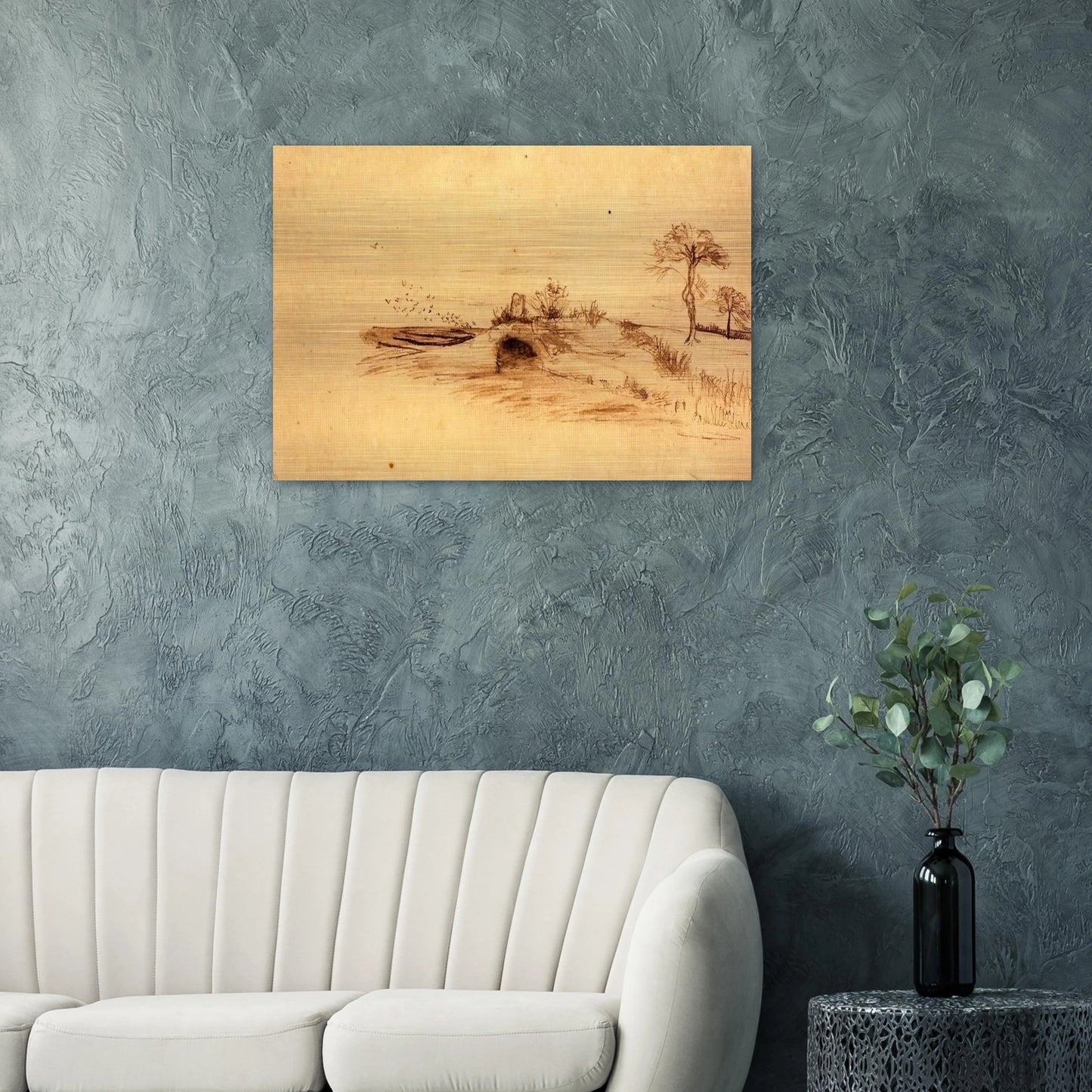 The Cave of Machpelah - Vincent van Gogh Brushed Aluminum Print - 70x100 cm / 28x40 inches | Vincent van Gogh Aluminum Print | Vincent van Gogh Prints