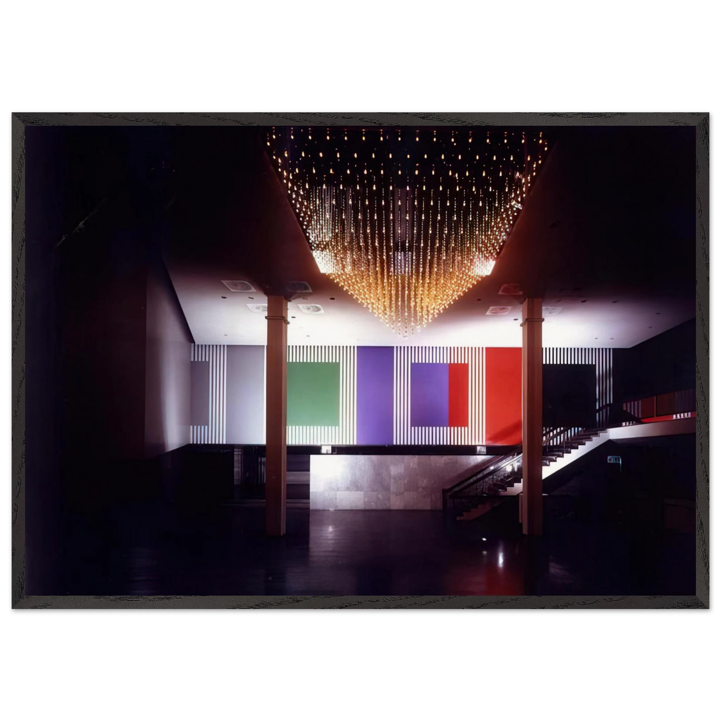 Double Rhythm - 1991 - Daniel Buren 70x100 cm / 28x40 inches Framed Art Print – Black Wooden Frame