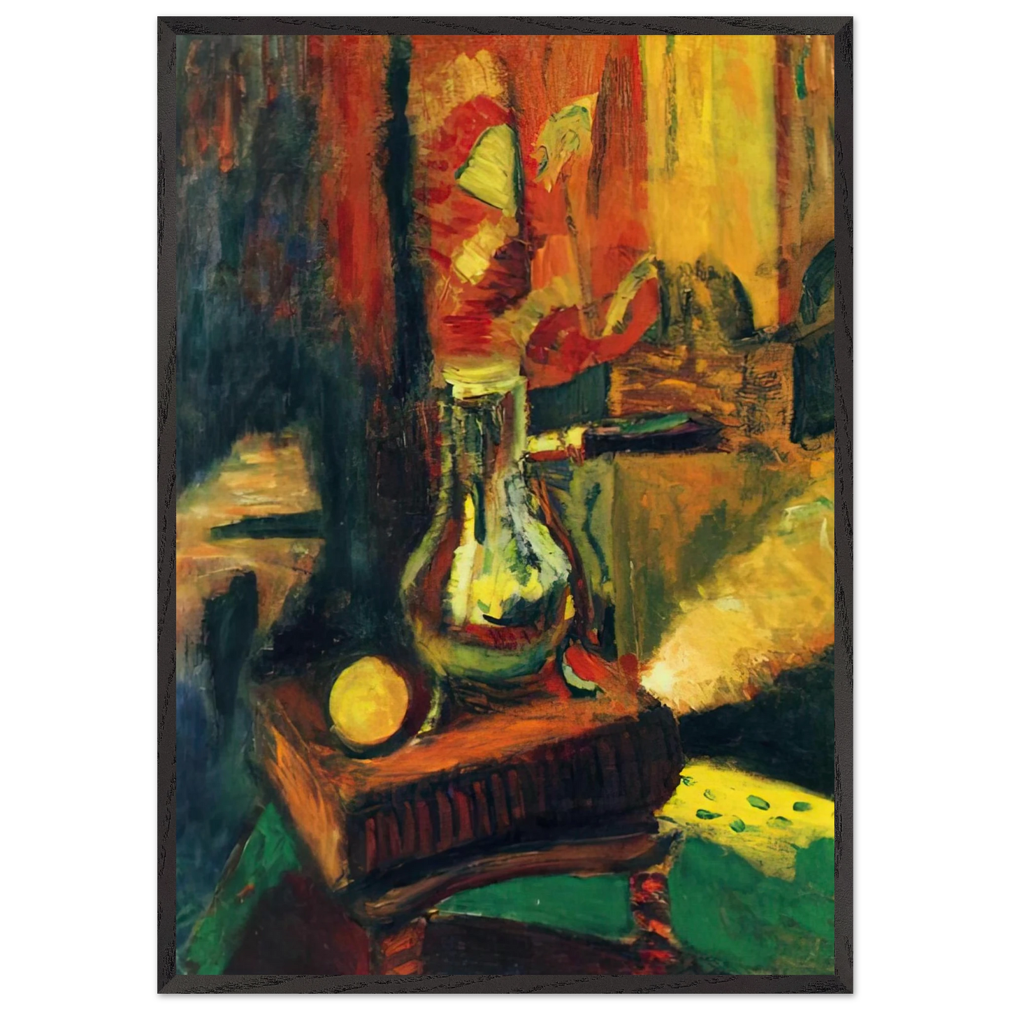 STILL LIFE WITH CHOCOLATE POT 1900 - Henri Matisse 70x100 cm / 28x40 inches Framed Art Print – Black Wooden Frame