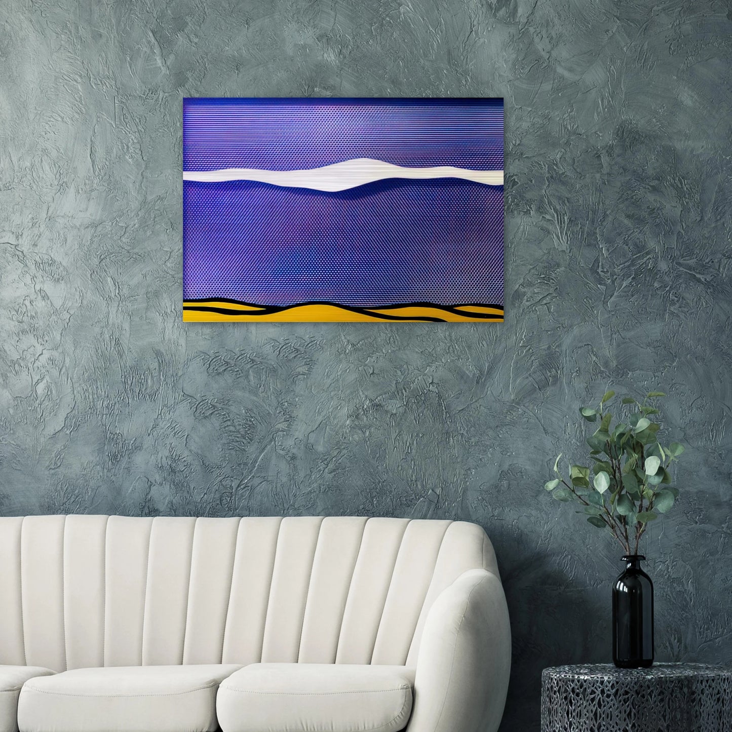 ARCTIC LANDSCAPE 1964 - Roy Lichtenstein Brushed Aluminum Print - 70x100 cm / 28x40 inches | Roy Lichtenstein Aluminum Print | Roy Lichtenstein Prints