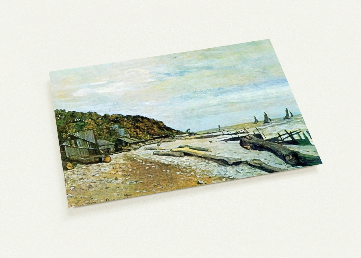 Boatyard near Honfleur By claude monet Pack of 10 Post Cards | claude monet Post Cards | A6 (10.5 x 14.8 cm) - 4.1 x 5.8 inches