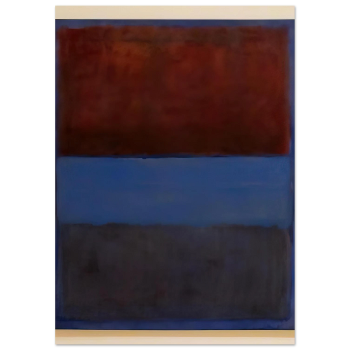 Mark Rothko - No.61 Rust and Blue - 1953 Wall Art - 60x80 cm / 24x32 inches - Premium Wooden Framed Poster With Fine Art Paper-canvas - White frame