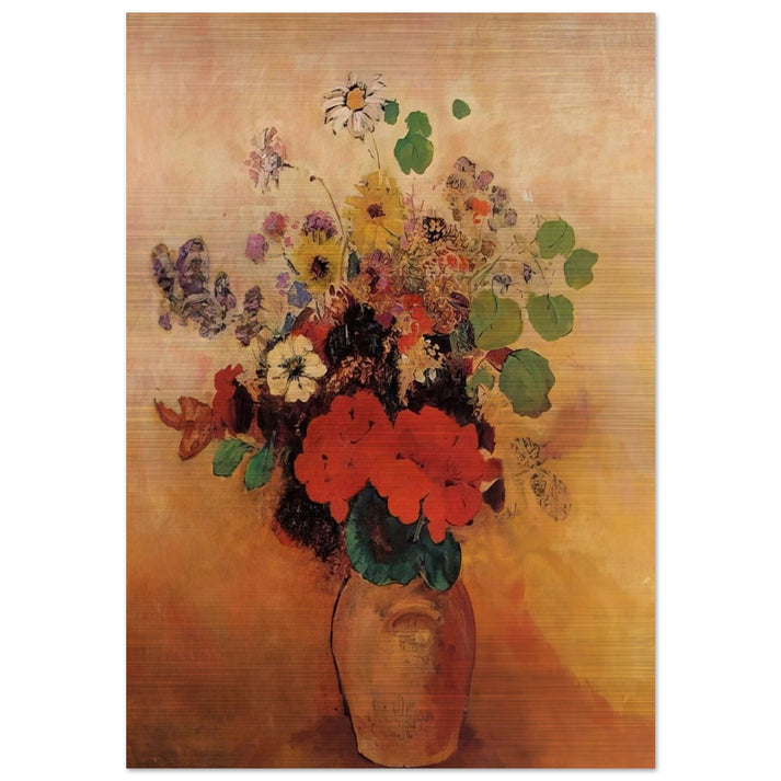 VASE OF FLOWERS 5 - Odilon Redon Brushed Aluminum Print - 70x100 cm / 28x40 inches | Odilon Redon Aluminum Print | Odilon Redon Prints