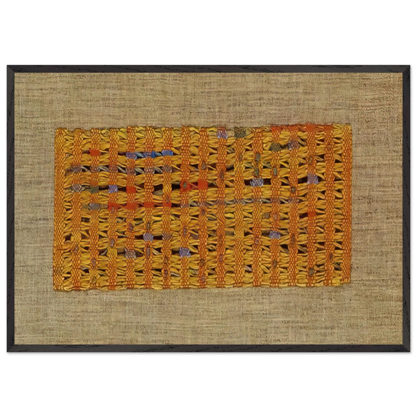 SUNNY 1965 - Anni Albers 70x100 cm / 28x40 inches Framed Art Print – Black Wooden Frame