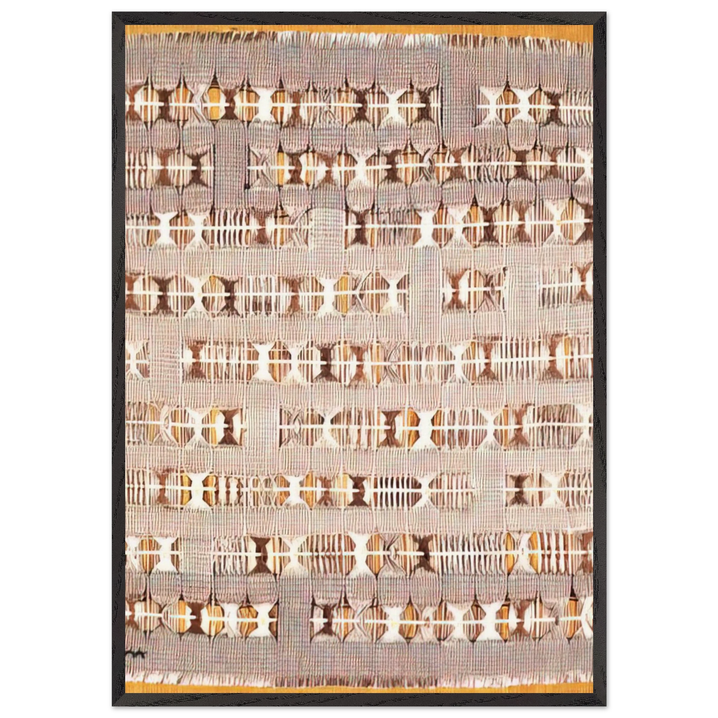 VARIATION ON A THEME 1958 - Anni Albers 70x100 cm / 28x40 inches Framed Art Print – Black Wooden Frame