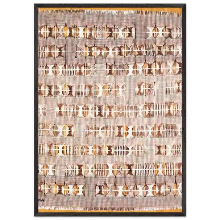 VARIATION ON A THEME 1958 - Anni Albers 70x100 cm / 28x40 inches Framed Art Print – Black Wooden Frame