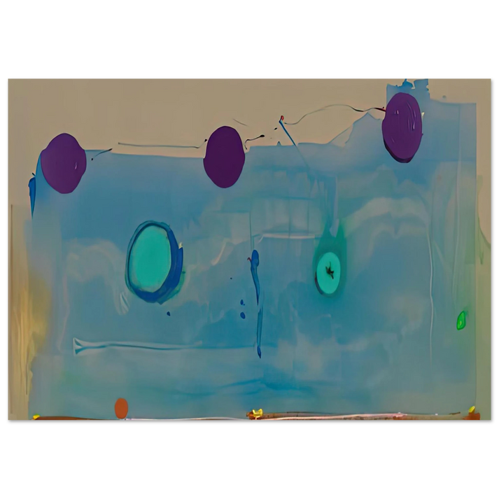 Helen Frankenthaler - Water Shadows, 1988- Wall Art - 30x40 cm / 12x16 inches - Premium Wooden Framed Poster With Fine Art Paper-canvas - White frame