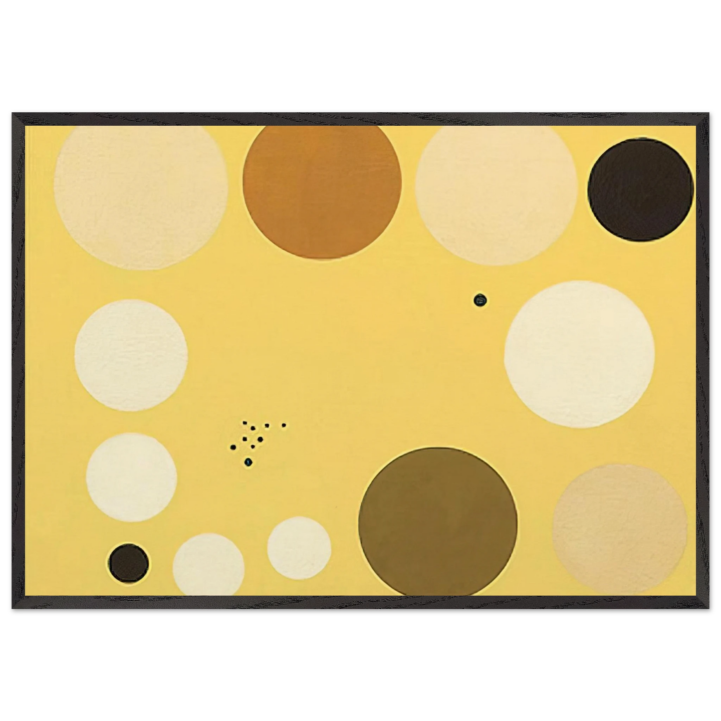 Carta celeste en amarillo n 1 - 1953 1 - Lolo Soldevilla 70x100 cm / 28x40 inches Framed Art Print – Black Wooden Frame