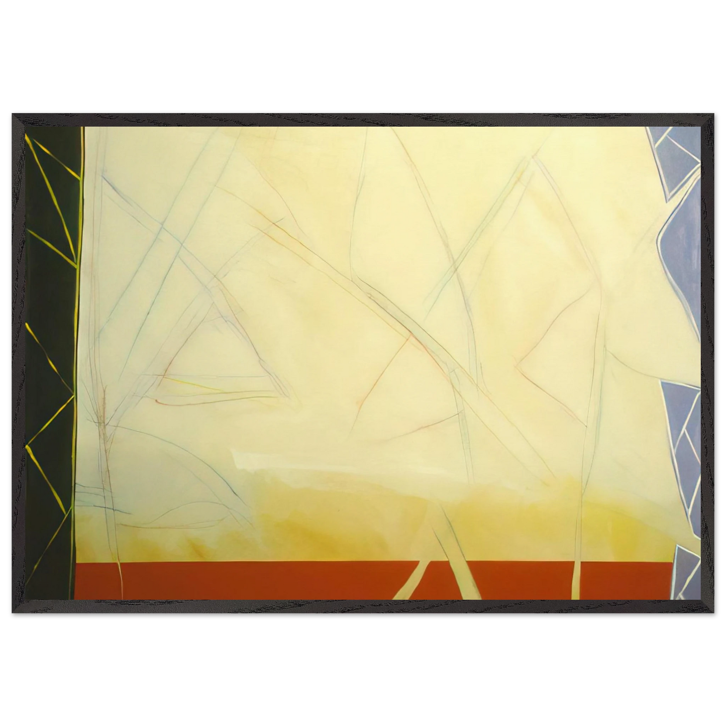 Rights Of Man 6 - 1988 - Ronnie Landfield 70x100 cm / 28x40 inches Framed Art Print – Black Wooden Frame
