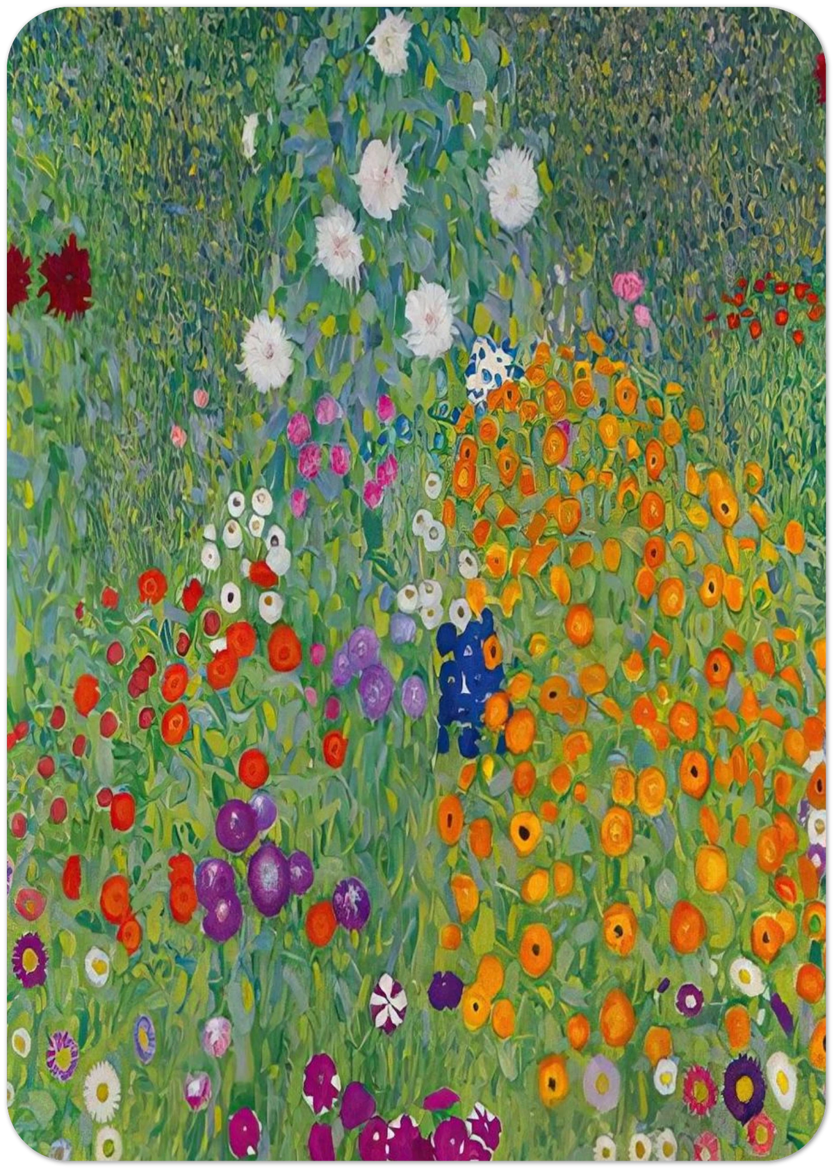 BLUMENGARTEN 1907 By Gustav Klimt Pack of 10 Post Cards | Gustav Klimt Post Cards | A6 (10.5 x 14.8 cm) - 4.1 x 5.8 inches