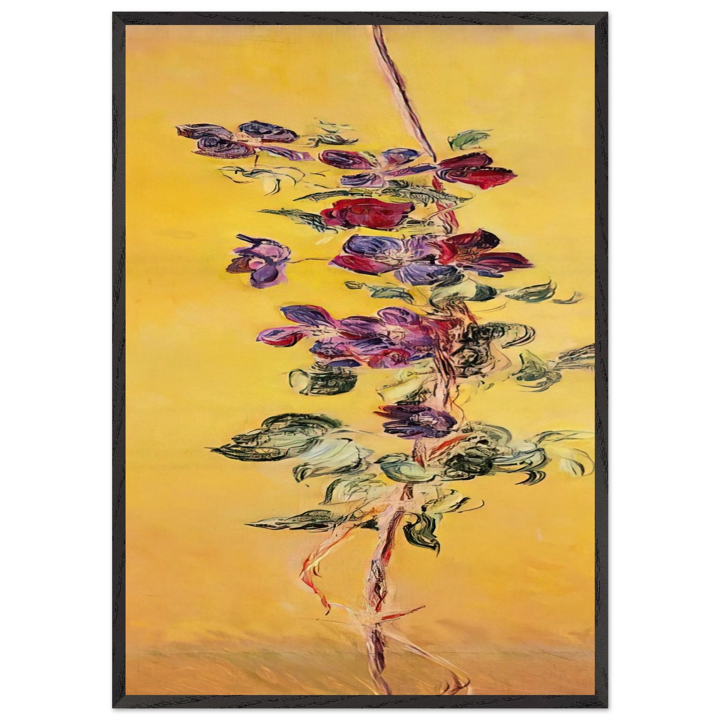 Cobeas - claude monet 70x100 cm / 28x40 inches Framed Art Print – Black Wooden Frame
