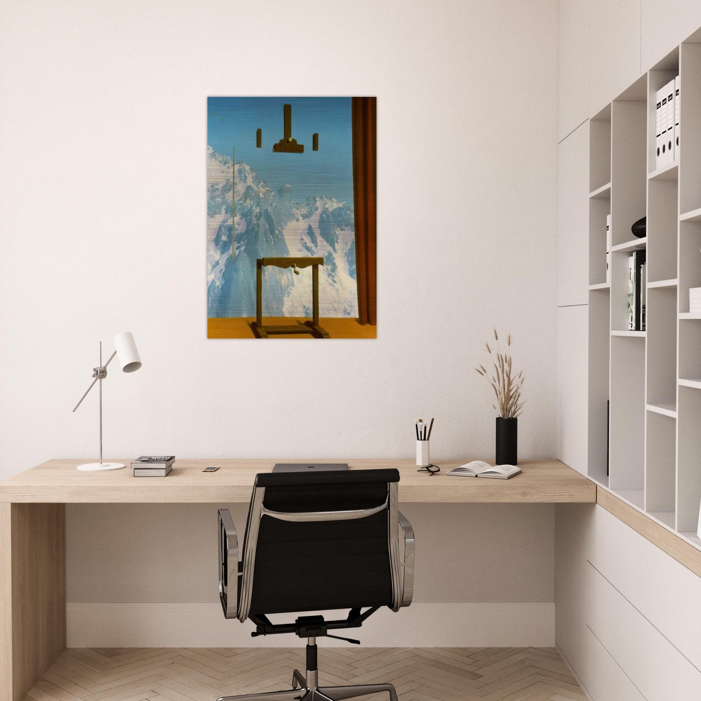 CALL OF PEAKS 1943 - Rene Magritte Brushed Aluminum Print - 70x100 cm / 28x40 inches | Rene Magritte Aluminum Print | Rene Magritte Prints
