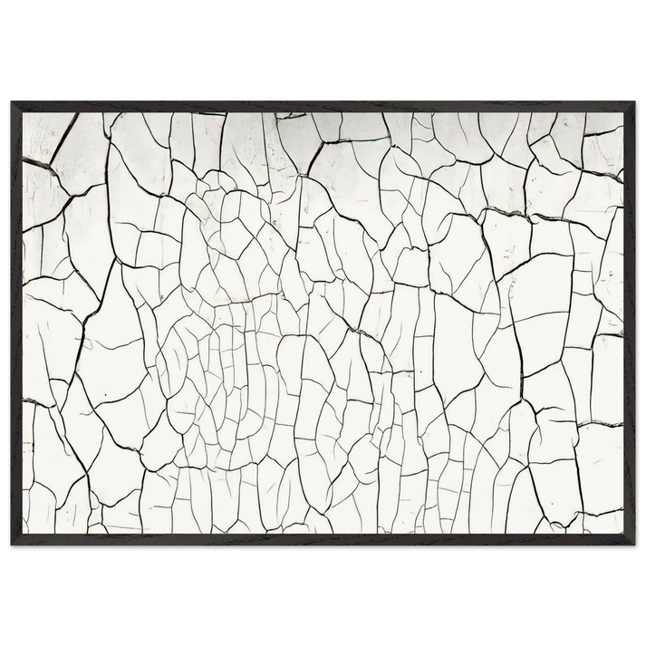 White Cretto - 1975 - Alberto Burri 70x100 cm / 28x40 inches Framed Art Print – Black Wooden Frame