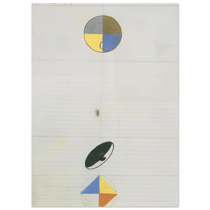 Hilma af Klint - SERIES NO VII NO 3F 1920 Wall art - 60x80 cm / 24x32 inches - Premium Wooden Framed Poster With Fine Art Paper - Wood frame