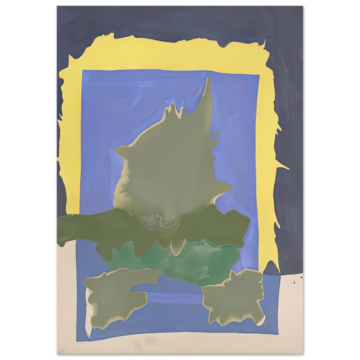 Helen Frankenthaler - Interior Landscape, 1964- Wall Art - 21x29.7 cm / 8x12" - Premium Wooden Framed Poster With Fine Art Paper-canvas - Black frame