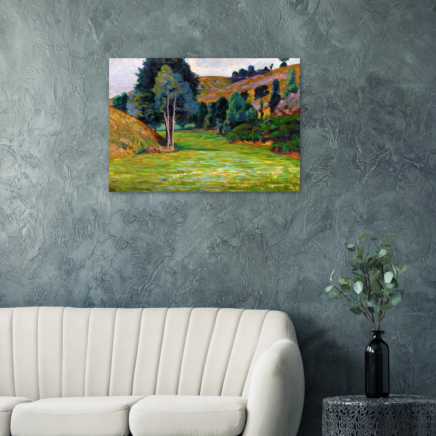 Valley in Pontgibaud - Armand Guillaumin Brushed Aluminum Print - 70x100 cm / 28x40 inches | Armand Guillaumin Aluminum Print | Armand Guillaumin Prints