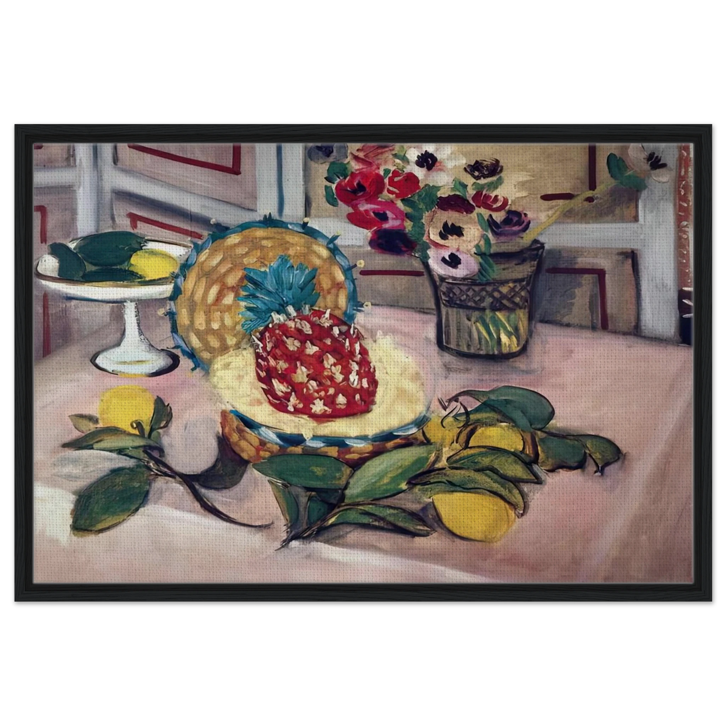 STILL LIFE WITH PINEAPPLES 1940 - Henri Matisse Framed Canvas Print