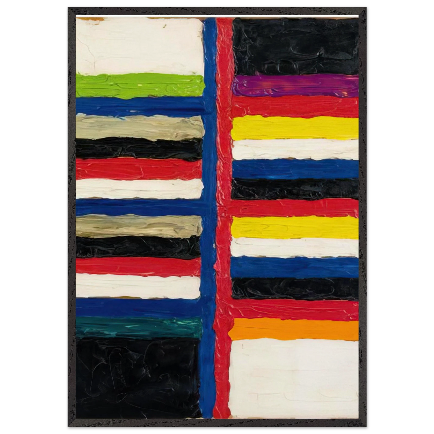 Untitled - 1960 N5 - Alfred Jensen 70x100 cm / 28x40 inches Framed Art Print – Black Wooden Frame