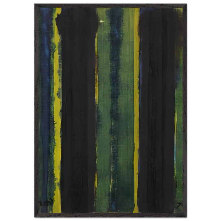 Untitled - 1970 N18 - Yun Hyong-keun 70x100 cm / 28x40 inches Framed Art Print – Black Wooden Frame