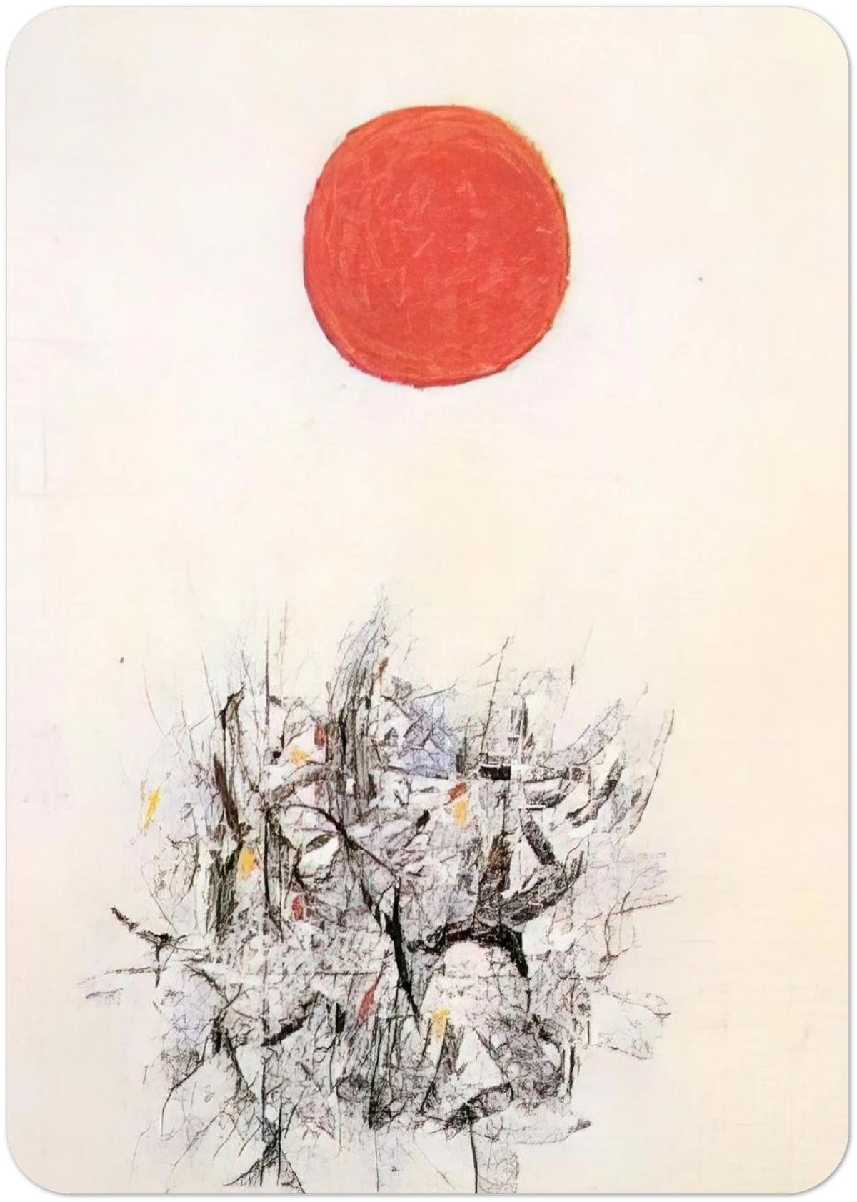 Brink - 1959 By Adolph Gottlieb Pack of 10 Post Cards | Adolph Gottlieb Post Cards | A6 (10.5 x 14.8 cm) - 4.1 x 5.8 inches