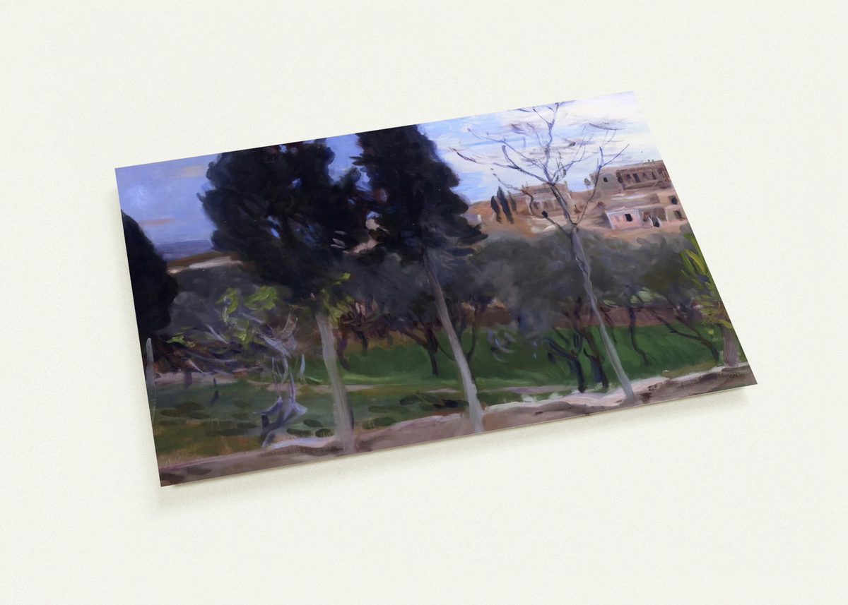 Mediterranean Landscape By John Singer Sargent Pack of 10 Post Cards | John Singer Sargent Post Cards | A6 (10.5 x 14.8 cm) - 4.1 x 5.8 inches