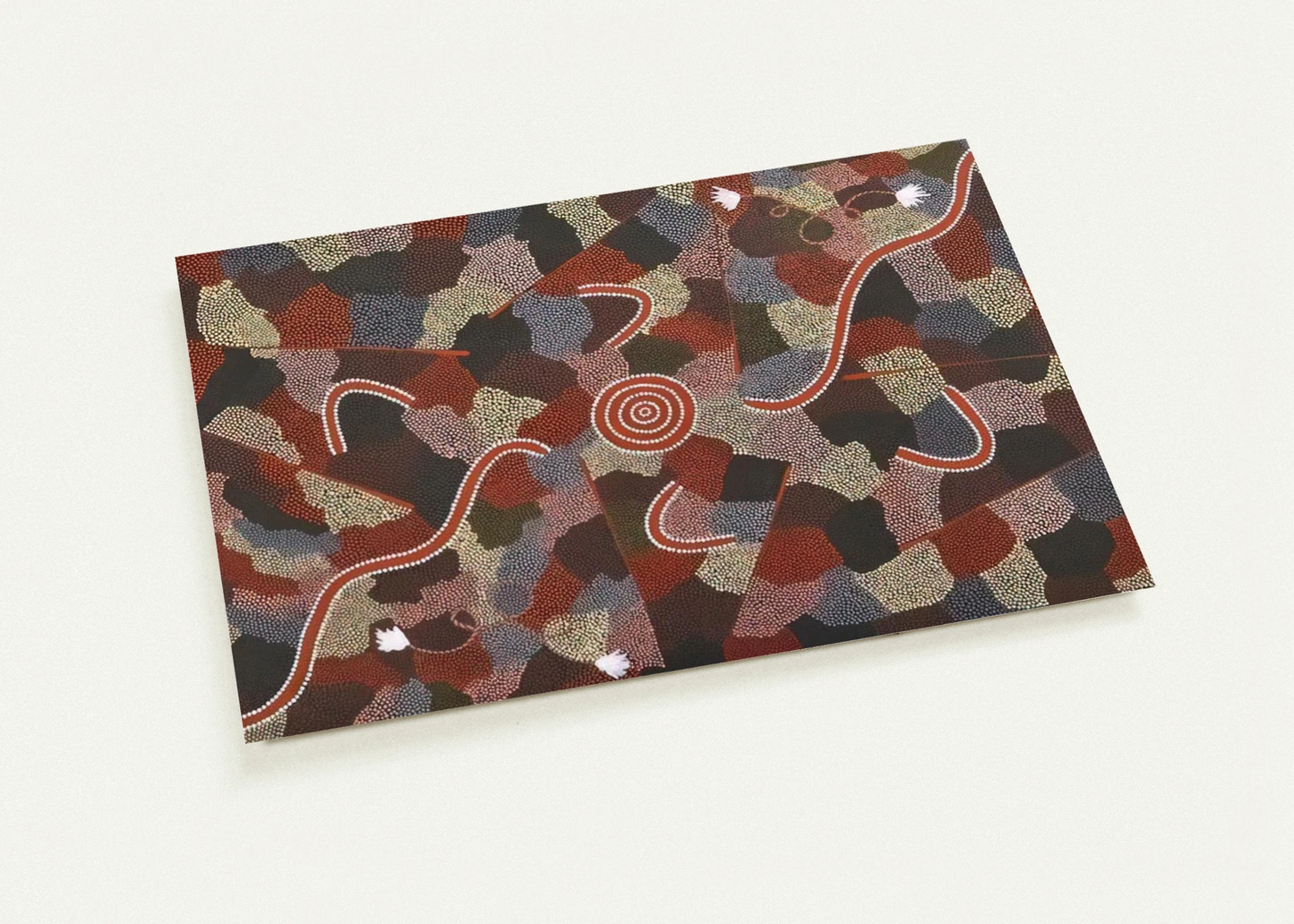 Family Dreaming - Native Art By Clifford Possum Tjapaltjarri Pack of 10 Post Cards | Clifford Possum Tjapaltjarri Post Cards | A6 (10.5 x 14.8 cm) - 4.1 x 5.8 inches