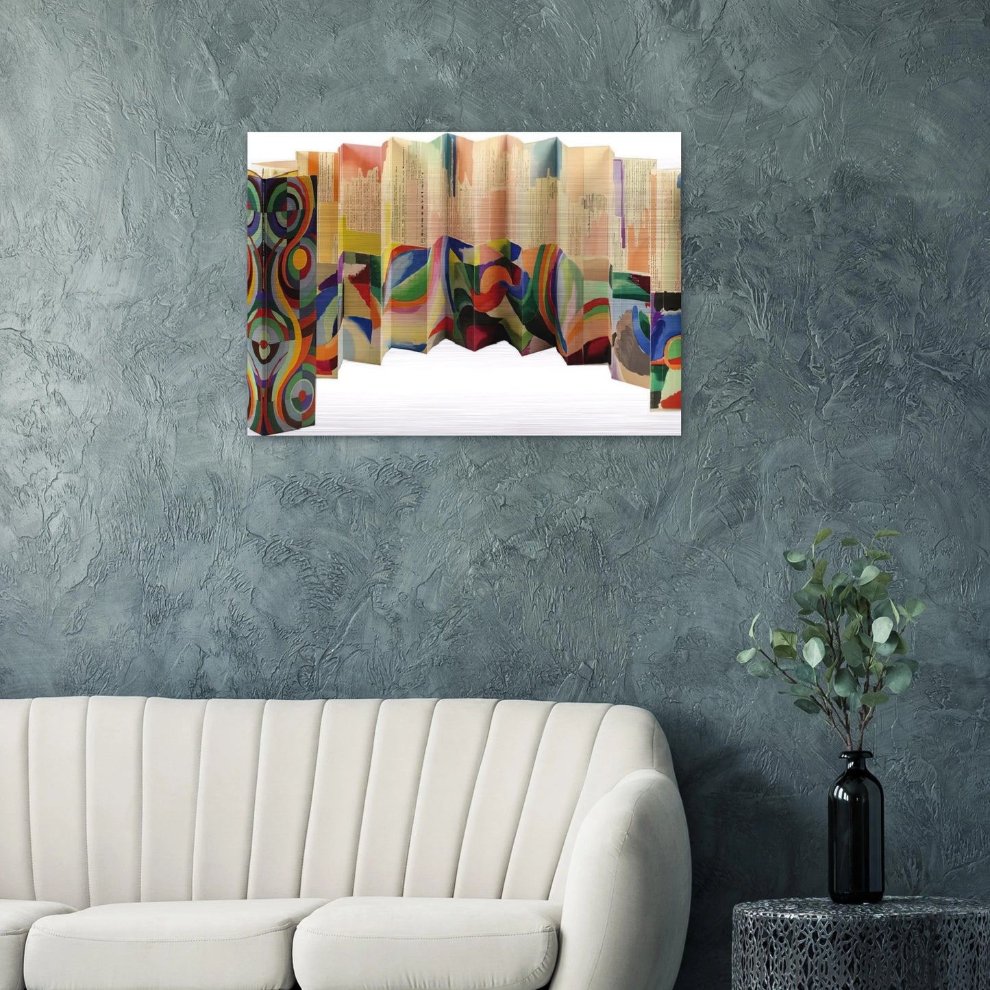 PROSE OF THE TRANS SIBERIAN AND OF LITTLE JEHANNE OF FRANCE 1913 - Sonia Delaunay Brushed Aluminum Print - 70x100 cm / 28x40 inches | Sonia Delaunay Aluminum Print | Sonia Delaunay Prints
