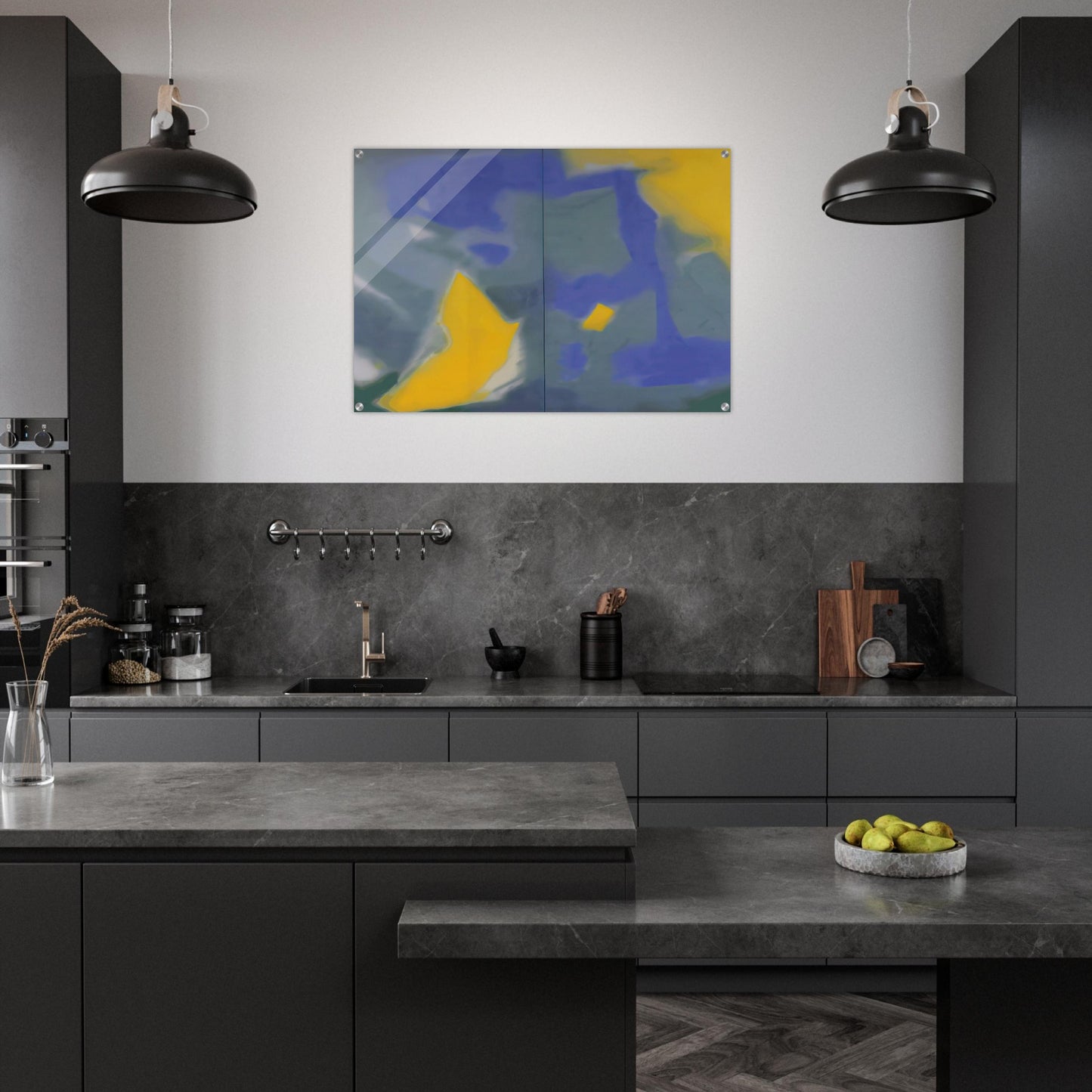 DIPTYCH 1987 - Esteban Vicente Acrylic Print - 70x100 cm / 28x40″ inches | Esteban Vicente Wall Art | Esteban Vicente Prints