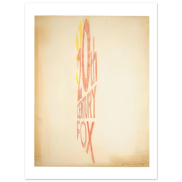 Edward Ruscha - ANGLE STUDY LARGE TRADEMARK 1962 75x100 cm / 30x40inches Fine Art Poster