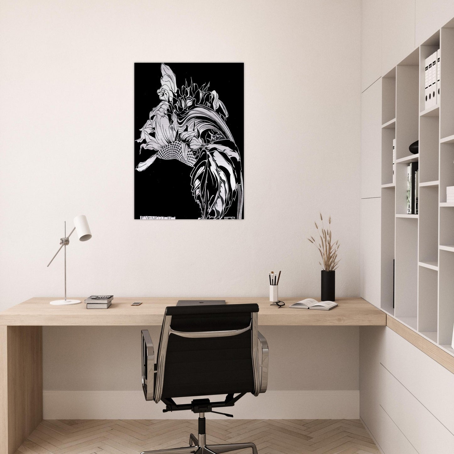 LIFE FORCE - MC Escher Brushed Aluminum Print - 70x100 cm / 28x40 inches | MC Escher Aluminum Print | MC Escher Prints