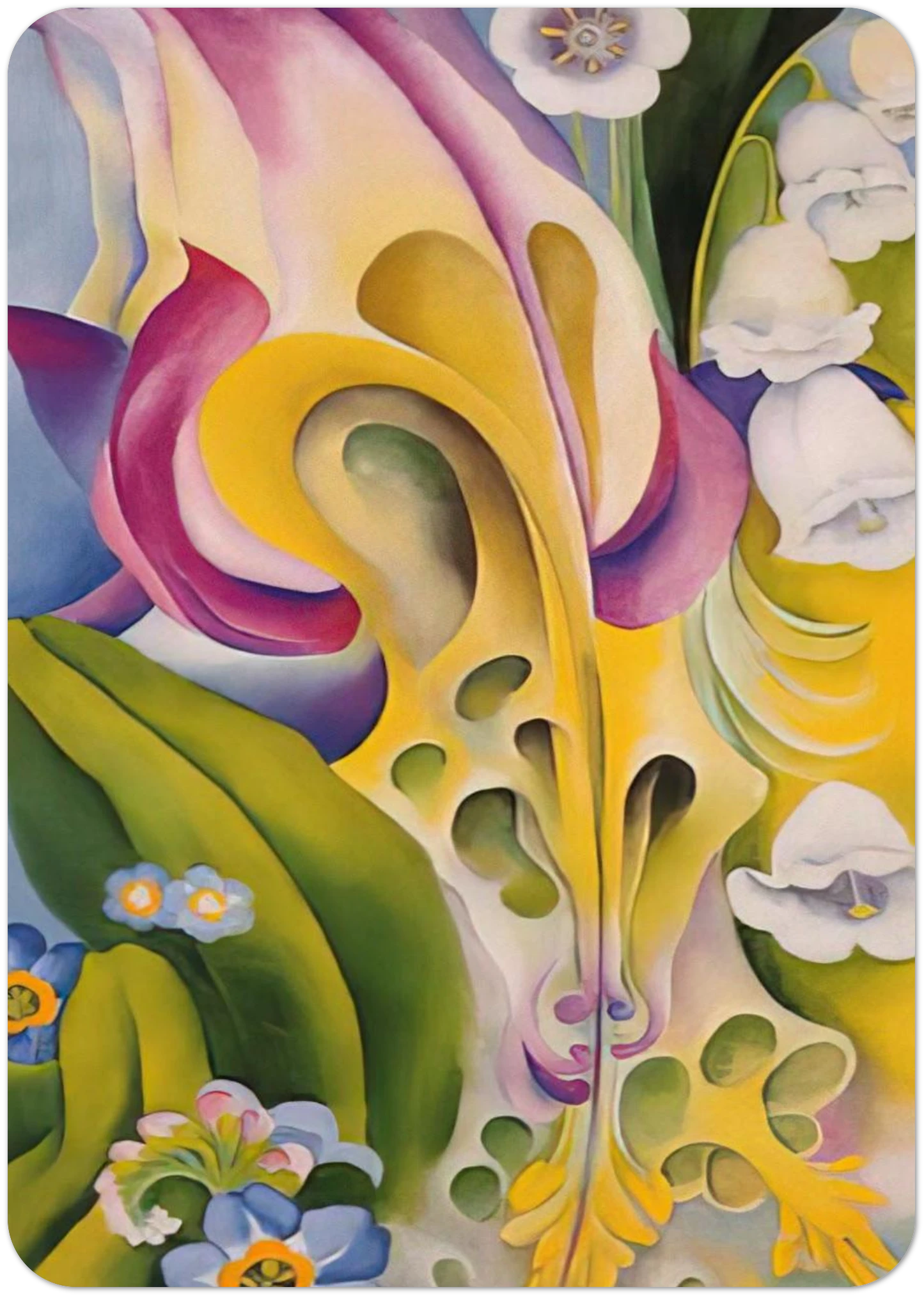 From the Old Garden No 2 By Georgia O'Keeffe Pack of 10 Post Cards | Georgia O'Keeffe Post Cards | A6 (10.5 x 14.8 cm) - 4.1 x 5.8 inches