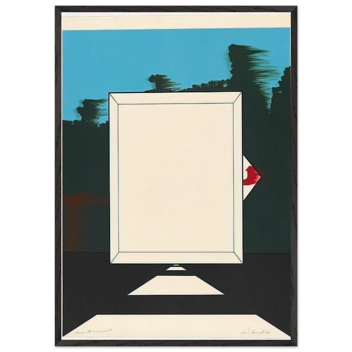 Untitled - 1966 N4 - Allan D Arcangelo 70x100 cm / 28x40 inches Framed Art Print – Black Wooden Frame