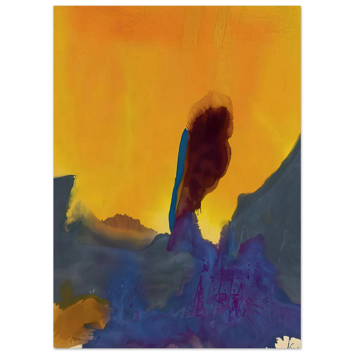 Helen Frankenthaler - Glow II - 1968 Wall art - 20x25 cm / 8x10 inches - Premium Wooden Framed Poster With Fine Art Paper-canvas - Wood frame
