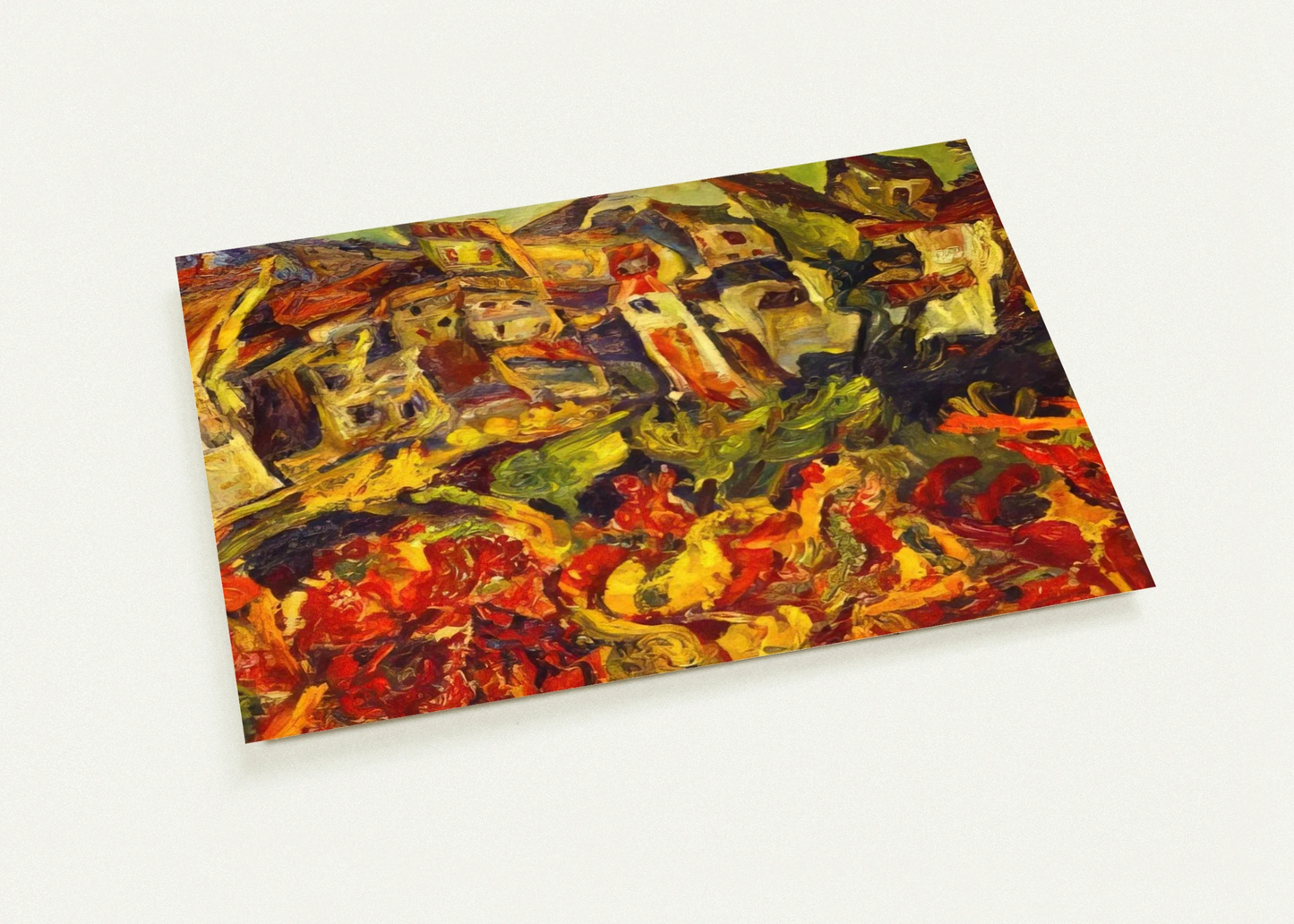 HOUSES WITH POINTED ROOFS By Chaim Soutine Pack of 10 Post Cards | Chaim Soutine Post Cards | A6 (10.5 x 14.8 cm) - 4.1 x 5.8 inches