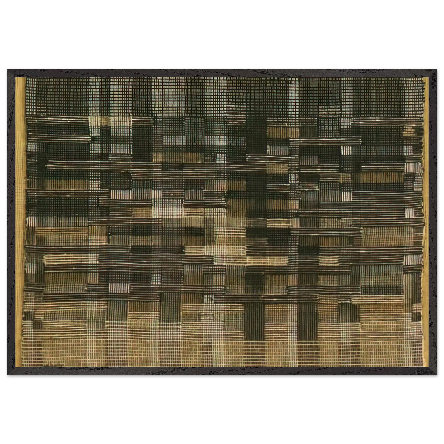 TAPESTRY 1948 - Anni Albers 70x100 cm / 28x40 inches Framed Art Print – Black Wooden Frame