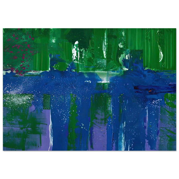 Helen Frankenthaler - Grotto, 1990- Wall Art - 60x80 cm / 24x32 inches - Premium Wooden Framed Poster With Fine Art Paper-canvas - Black frame