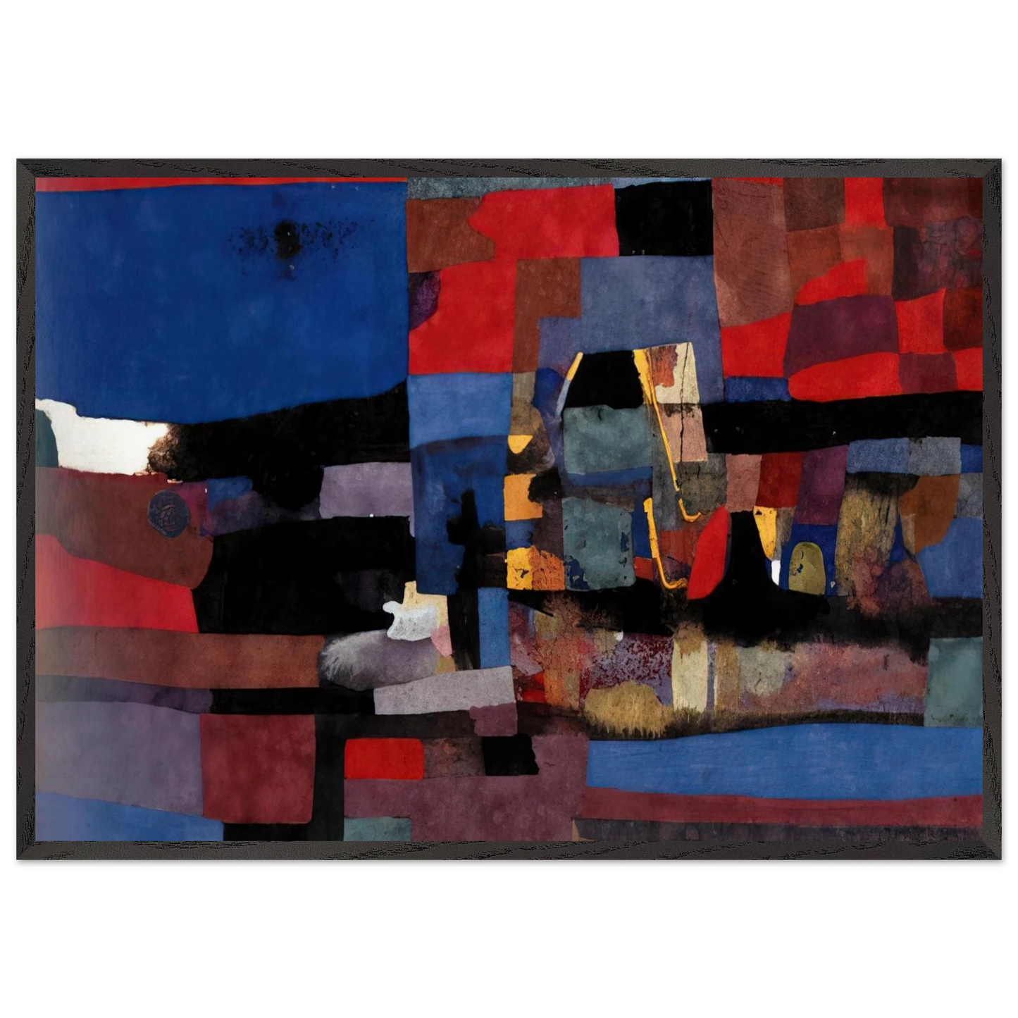 Untitled - 1952 N2 - Alberto Burri 70x100 cm / 28x40 inches Framed Art Print – Black Wooden Frame