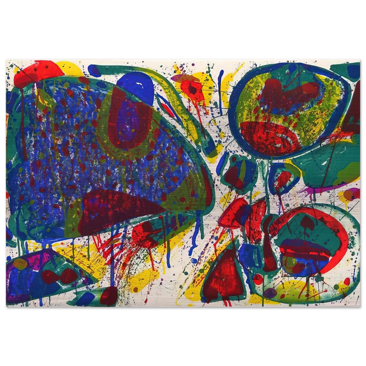 Variant III from Bright Jade Ghost - Sam Francis Brushed Aluminum Print - 70x100 cm / 28x40 inches | Sam Francis Aluminum Print | Sam Francis Prints
