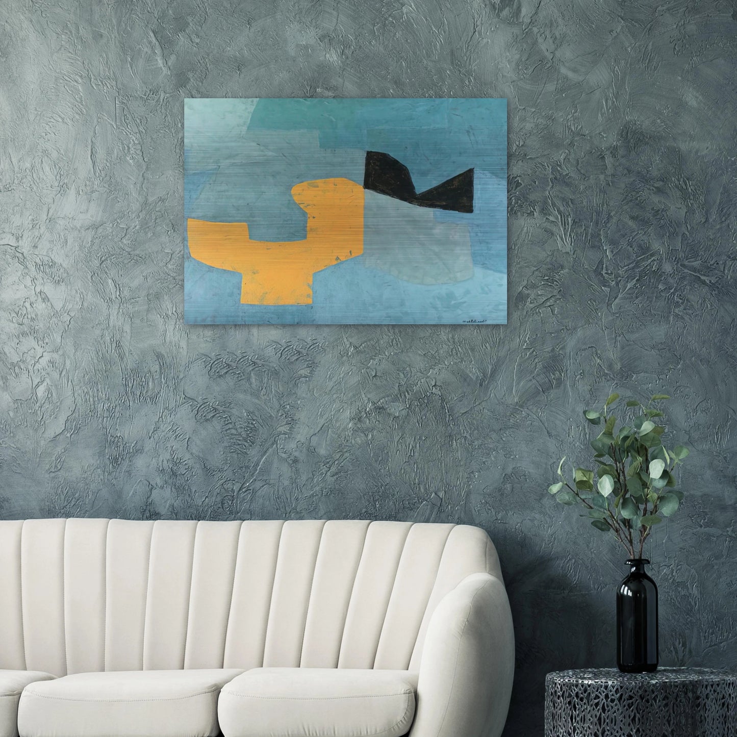 Composition - 1955 - Serge Poliakoff Brushed Aluminum Print - 70x100 cm / 28x40 inches | Serge Poliakoff Aluminum Print | Serge Poliakoff Prints