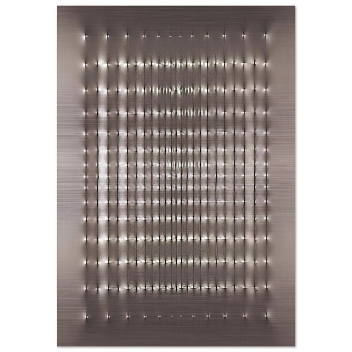 Superficie alluminio - 1969 - Enrico Castellani Brushed Aluminum Print - 70x100 cm / 28x40 inches | Enrico Castellani Aluminum Print | Enrico Castellani Prints