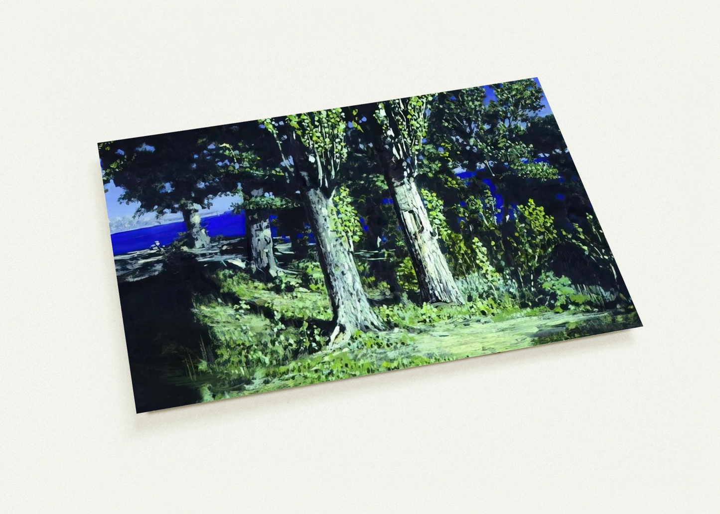 Cypresses on a Seashore. The Crimea By Arkhyp Kuindzhi Pack of 10 Post Cards | Arkhyp Kuindzhi Post Cards | A6 (10.5 x 14.8 cm) - 4.1 x 5.8 inches
